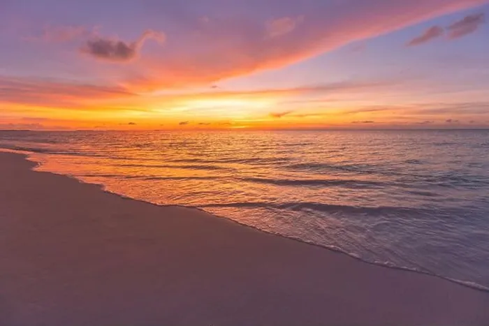 Framed Print : Beautiful sunset on the beach and sea. Tropical beach at beautiful sunset. Nature background. Exotic landscape, shore, coast, calm waves, soft sand Framed Print : Beautiful sunset on the beach and sea. Tropical beach at beautiful sunset. Nature background. Exotic landscape, shore, coast, calm waves, soft sand