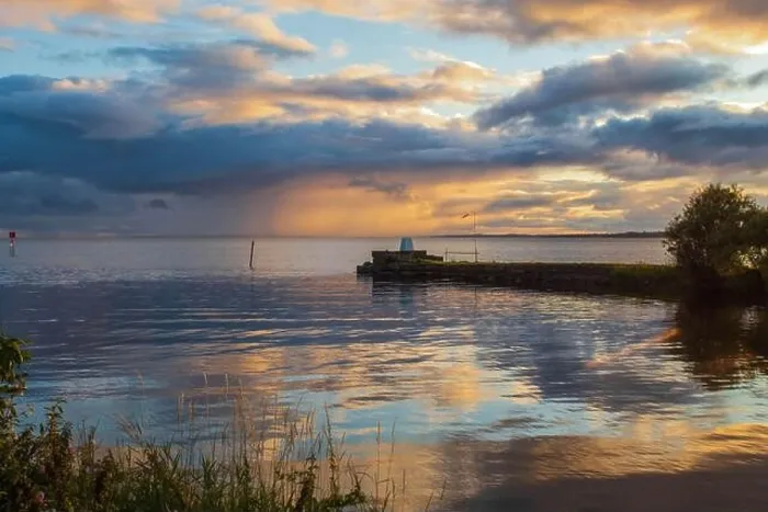 Framed Print : Beautiful Sunset Reflecting Where The Six Mile Water Enters Lough Neagh, Northern Ireland Framed Print : Beautiful Sunset Reflecting Where The Six Mile Water Enters Lough Neagh, Northern Ireland