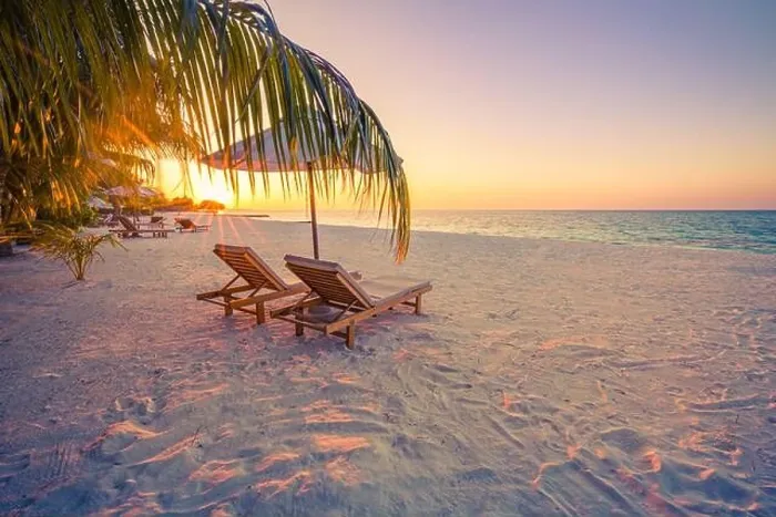 Framed Print : Beautiful sunset relax beach. Chairs on sandy beach near the sea. Summer holiday and vacation concept for tourism. Inspire romance tropical landscape Framed Print : Beautiful sunset relax beach. Chairs on sandy beach near the sea. Summer holiday and vacation concept for tourism. Inspire romance tropical landscape