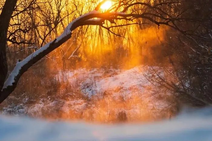 Framed Print : beautiful sunset and steam over the winter river Framed Print : beautiful sunset and steam over the winter river