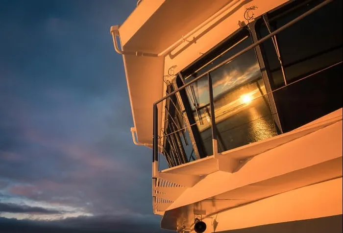 Framed Print : Beautiful sunset view from ship deck at evening in Gulf Of Finland Framed Print : Beautiful sunset view from ship deck at evening in Gulf Of Finland