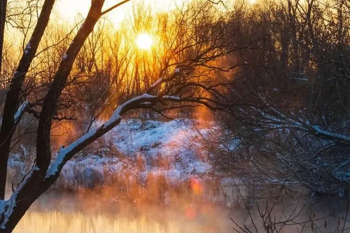 Framed Print : beautiful sunset over winter river Framed Print : beautiful sunset over winter river