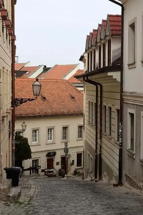 Framed Print : Beautiful tiny street in the old town of Bratislava, Slovakia. Architecture of Europe. Tourist destinations concept Framed Print : Beautiful tiny street in the old town of Bratislava, Slovakia. Architecture of Europe. Tourist destinations concept
