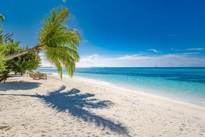 Framed Print : Beautiful tropical beach banner. White sand and coco palms travel tourism panorama. Amazing inspire beach landscape. Luxury island vacation holiday Framed Print : Beautiful tropical beach banner. White sand and coco palms travel tourism panorama. Amazing inspire beach landscape. Luxury island vacation holiday