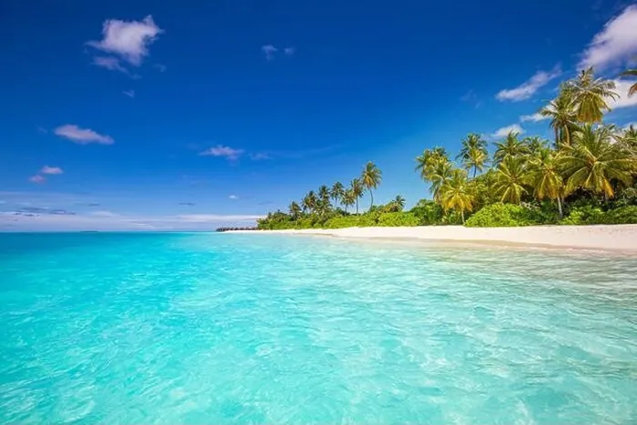 Framed Print : Beautiful tropical beach banner. White sand and coco palms travel tourism panorama. Amazing inspire beach landscape. Luxury island vacation holiday Framed Print : Beautiful tropical beach banner. White sand and coco palms travel tourism panorama. Amazing inspire beach landscape. Luxury island vacation holiday