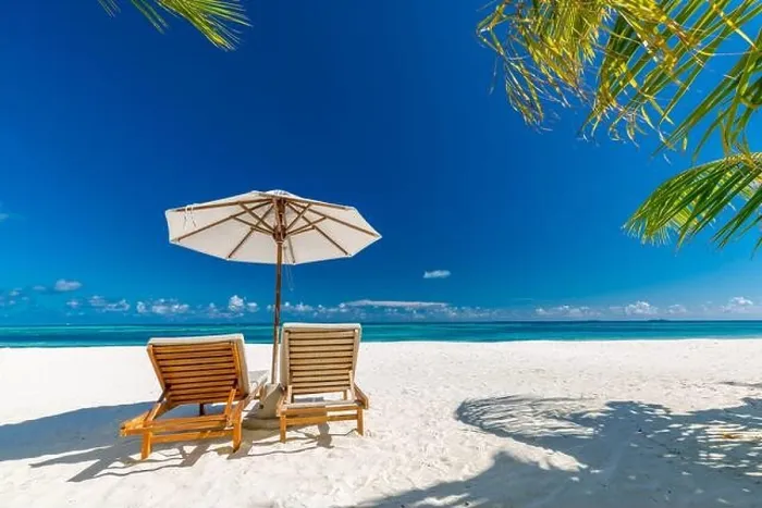 Framed Print : Beautiful tropical beach. White sand and coco palms travel tourism wide panorama background concept. Amazing beach landscape, luxury travel, vacation Framed Print : Beautiful tropical beach. White sand and coco palms travel tourism wide panorama background concept. Amazing beach landscape, luxury travel, vacation