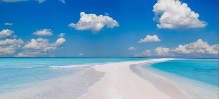 Framed Print : Beautiful tropical island beach on background blue sky with white clouds and turquoise ocean sunny day. Perfect tranquil natural sandbank landscape Framed Print : Beautiful tropical island beach on background blue sky with white clouds and turquoise ocean sunny day. Perfect tranquil natural sandbank landscape