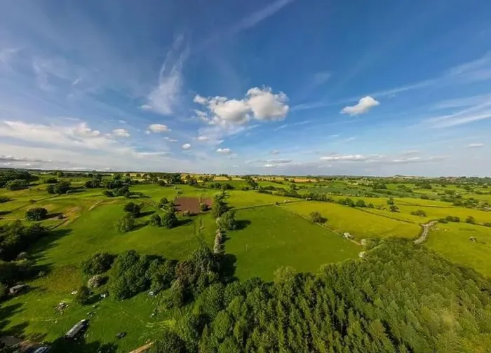Framed Print : Beautiful view footage taken above The Yorkshire with a drone Framed Print : Beautiful view footage taken above The Yorkshire with a drone
