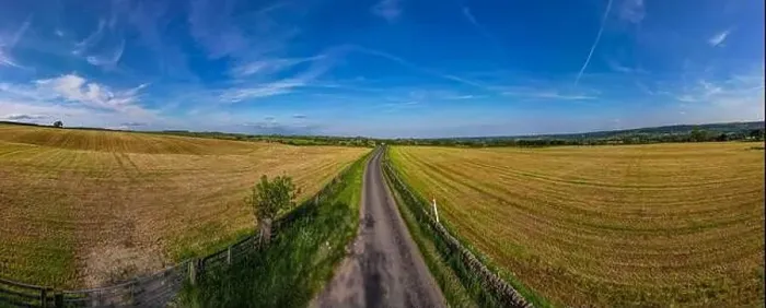 Framed Print : Beautiful view footage taken above The Yorkshire with a drone Framed Print : Beautiful view footage taken above The Yorkshire with a drone