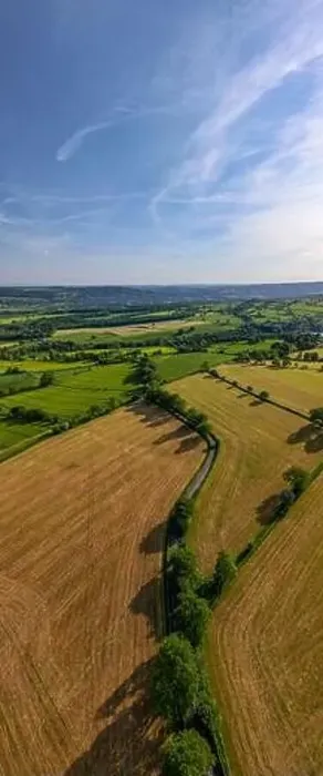 Framed Print : Beautiful view footage taken above The Yorkshire with a drone Framed Print : Beautiful view footage taken above The Yorkshire with a drone