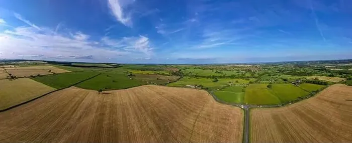 Framed Print : Beautiful view footage taken above The Yorkshire with a drone