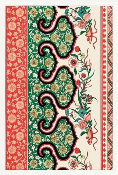Framed Print : Beautiful vintage oriental design. Chinese floral pattern in high resolution from the mid-19th century Framed Print : Beautiful vintage oriental design. Chinese floral pattern in high resolution from the mid-19th century