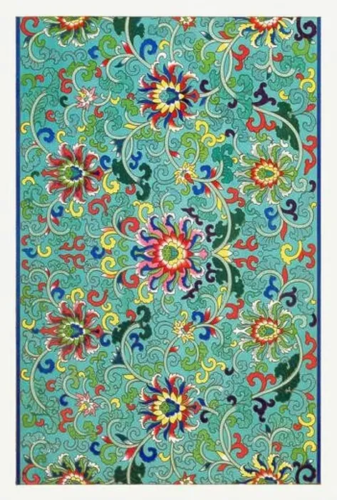Framed Print : Beautiful vintage oriental design. Chinese floral pattern in high resolution from the mid-19th century Framed Print : Beautiful vintage oriental design. Chinese floral pattern in high resolution from the mid-19th century