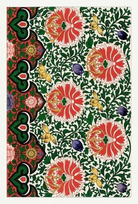 Framed Print : Beautiful vintage oriental design. Chinese floral pattern in high resolution from the mid-19th century Framed Print : Beautiful vintage oriental design. Chinese floral pattern in high resolution from the mid-19th century
