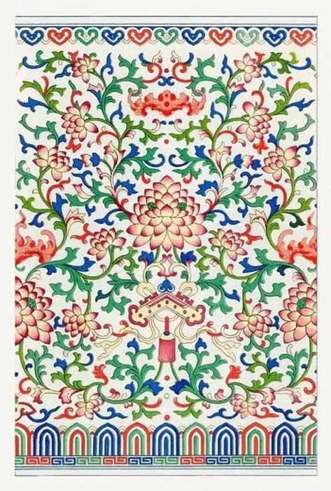 Framed Print : Beautiful vintage oriental design. Chinese floral pattern in high resolution from the mid-19th century Framed Print : Beautiful vintage oriental design. Chinese floral pattern in high resolution from the mid-19th century