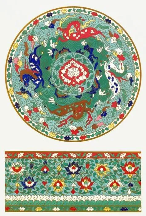 Framed Print : Beautiful vintage oriental design. Chinese floral pattern in high resolution from the mid-19th century Framed Print : Beautiful vintage oriental design. Chinese floral pattern in high resolution from the mid-19th century