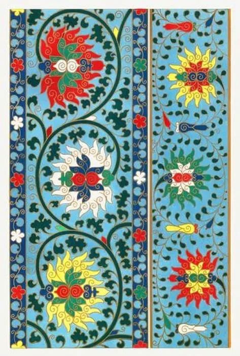 Framed Print : Beautiful vintage oriental design. Chinese floral pattern in high resolution from the mid-19th century Framed Print : Beautiful vintage oriental design. Chinese floral pattern in high resolution from the mid-19th century