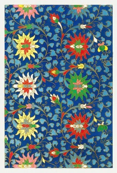 Framed Print : Beautiful vintage oriental design. Chinese floral pattern in high resolution from the mid-19th century Framed Print : Beautiful vintage oriental design. Chinese floral pattern in high resolution from the mid-19th century