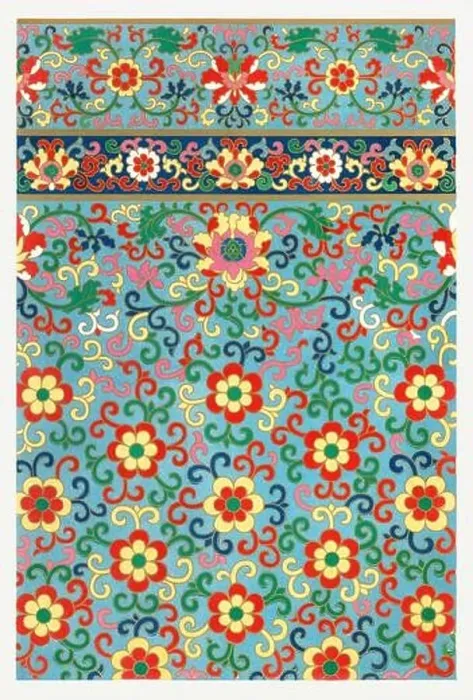 Framed Print : Beautiful vintage oriental design. Chinese floral pattern in high resolution from the mid-19th century Framed Print : Beautiful vintage oriental design. Chinese floral pattern in high resolution from the mid-19th century