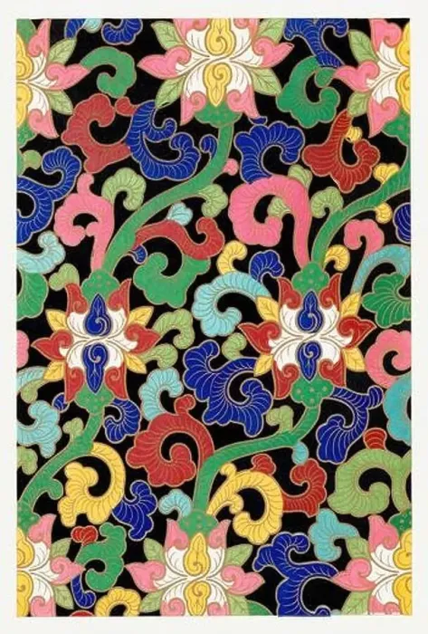 Framed Print : Beautiful vintage oriental design. Chinese floral pattern in high resolution from the mid-19th century Framed Print : Beautiful vintage oriental design. Chinese floral pattern in high resolution from the mid-19th century