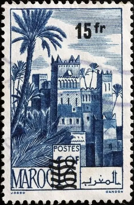 Framed Print : Beautiful vintage stamp of moroccan ancient town Framed Print : Beautiful vintage stamp of moroccan ancient town