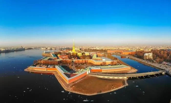 Framed Print : Beautifull aerial view of the Petropavlovsky fortress in sunny spring day Framed Print : Beautifull aerial view of the Petropavlovsky fortress in sunny spring day