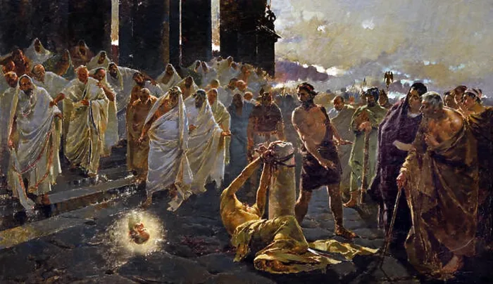 Framed Print : Beheading of Saint Paul 1887 by Enrique Simonet Y Lombardo 1866-1927 Spain, Spanish Framed Print : Beheading of Saint Paul 1887 by Enrique Simonet Y Lombardo 1866-1927 Spain, Spanish