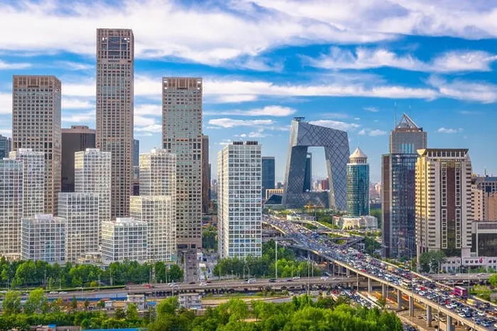 Framed Print : Beijing, China modern financial district cityscape at dusk Framed Print : Beijing, China modern financial district cityscape at dusk