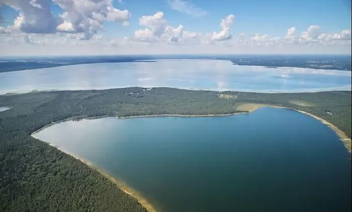 Framed Print : Belarus natural park Naroch aerial drone view Framed Print : Belarus natural park Naroch aerial drone view
