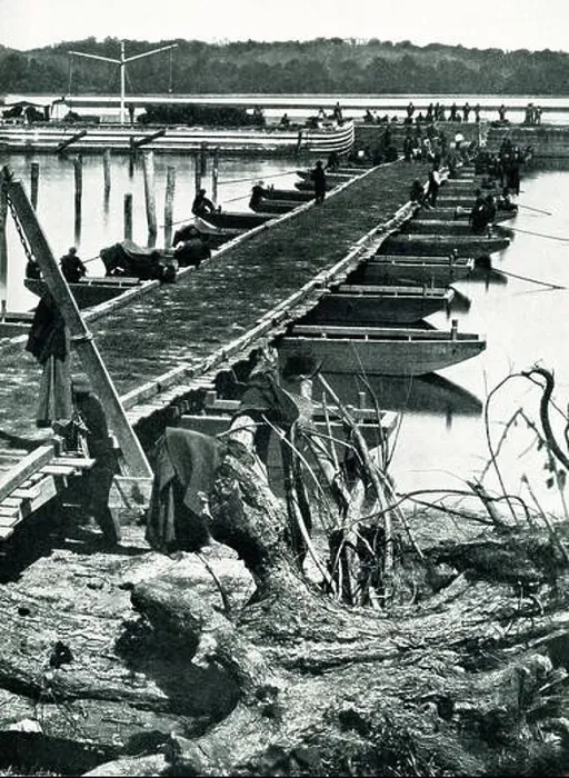 Framed Print : Benham's Wharf at Belle Plain-One month before the famous bridge across the James