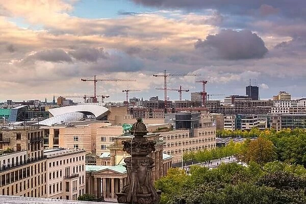 Berlin, Germany cityscape at dusk