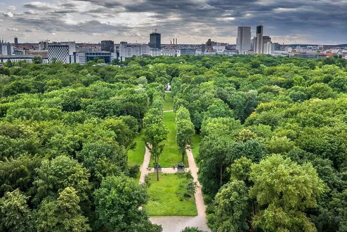 Framed Print : Berlin, Germany, Fasanerieallee alley in Tiergarten Park, aerial view Framed Print : Berlin, Germany, Fasanerieallee alley in Tiergarten Park, aerial view
