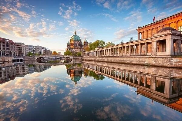 Berlin, Germany. Image of Berlin Cathedral and Museum Island in Berlin during sunrise