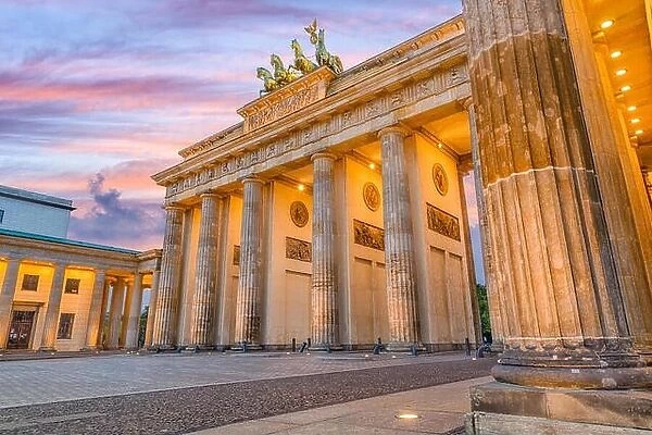 Berlin, Germany in the Mitte district at Brandenburg Gate