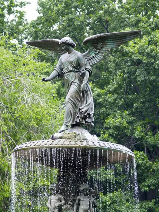 Framed Print : Bethesda Fountain Angel of the Waters Statue Central Park New York