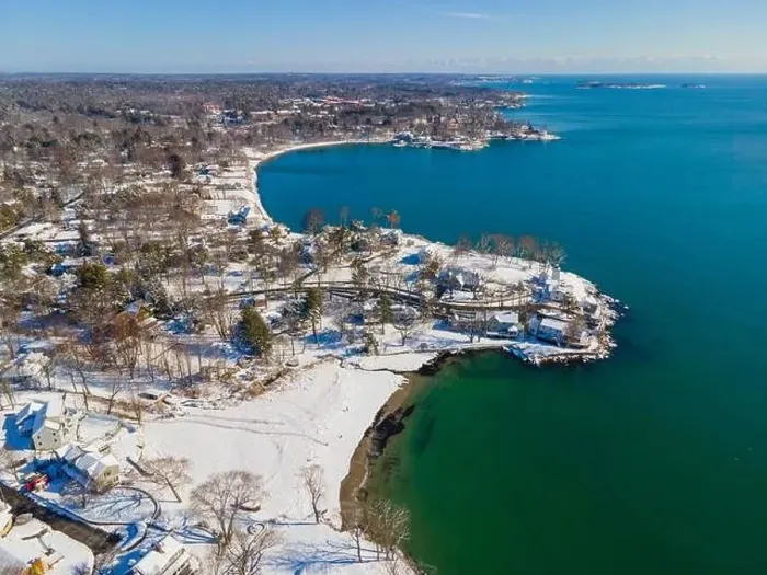 Framed Print : Beverly Cove and Hospital Point Lighthouse at Hospital Point aerial view in winter in city of Beverly Framed Print : Beverly Cove and Hospital Point Lighthouse at Hospital Point aerial view in winter in city of Beverly