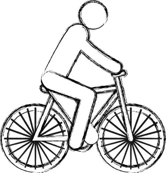 Framed Print : bicycle vehicle with human figure Framed Print : bicycle vehicle with human figure