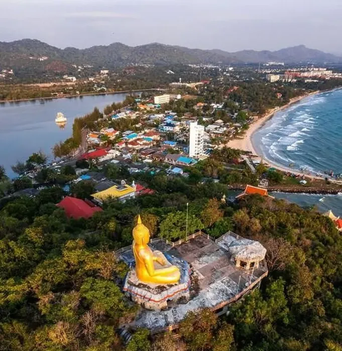 Framed Print : Big Buddha over the Khao Tao reservoir in Hua Hin, in Prachuap Khiri Khan, Thailand Framed Print : Big Buddha over the Khao Tao reservoir in Hua Hin, in Prachuap Khiri Khan, Thailand