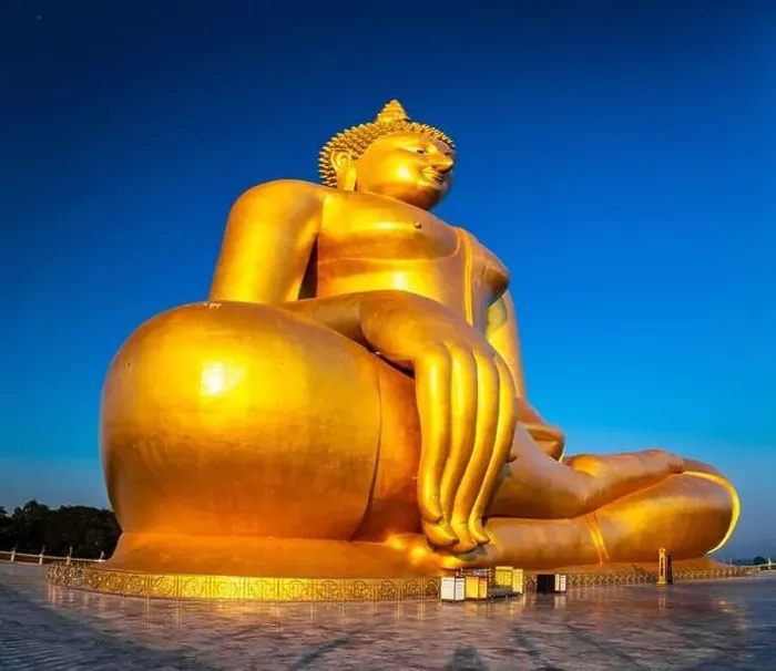 Framed Print : Big Buddha during sunset at Wat Muang in Ang Thong, Thailand Framed Print : Big Buddha during sunset at Wat Muang in Ang Thong, Thailand