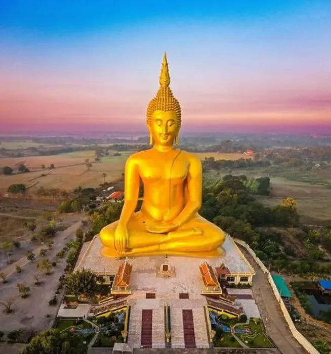 Framed Print : Big Buddha during sunset at Wat Muang in Ang Thong, Thailand Framed Print : Big Buddha during sunset at Wat Muang in Ang Thong, Thailand