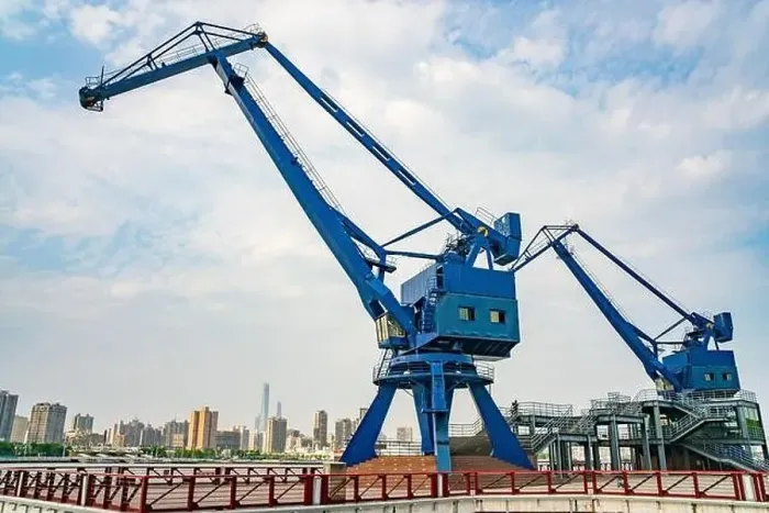 Framed Print : Big cranes in Expo park in Shanghai, China Framed Print : Big cranes in Expo park in Shanghai, China