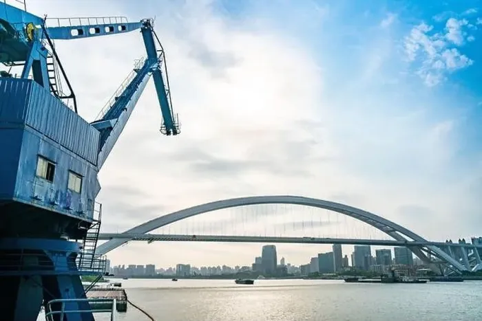 Framed Print : Big cranes in Expo park in Shanghai, China Framed Print : Big cranes in Expo park in Shanghai, China