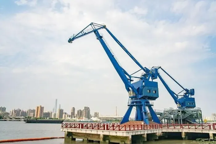 Framed Print : Big cranes in Expo park in Shanghai, China Framed Print : Big cranes in Expo park in Shanghai, China