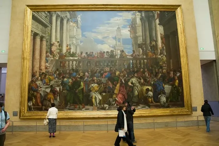 Framed Print : Big Painting of the Last Supper with Jesus at the Louvre Museum
