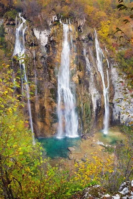 Framed Print : The Big Waterfall, Veliki slap, Plitvice Lakes National Park, Croatia, UNESCO