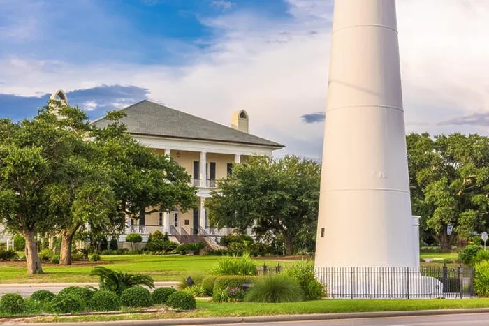 Framed Print : Biloxi, Mississippi USA at Biloxi Lighthouse and visitor center