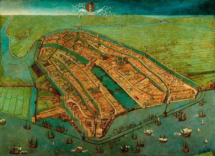 Framed Print : Bird's-eye View of Amsterdam - Oldest surviving map of Amsterdam Framed Print : Bird's-eye View of Amsterdam - Oldest surviving map of Amsterdam