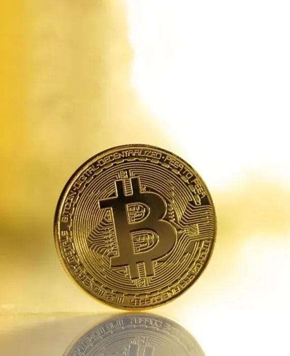 Framed Print : Bitcoin, btc. Crypto currency gold bit coin on shiny background Framed Print : Bitcoin, btc. Crypto currency gold bit coin on shiny background