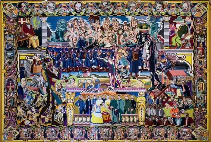 Framed Print : Bjorn Norgaard's tapestry 'Early Glucksburgers, Christiansborg Palace, Copenhagen, Denmark Framed Print : Bjorn Norgaard's tapestry 'Early Glucksburgers, Christiansborg Palace, Copenhagen, Denmark