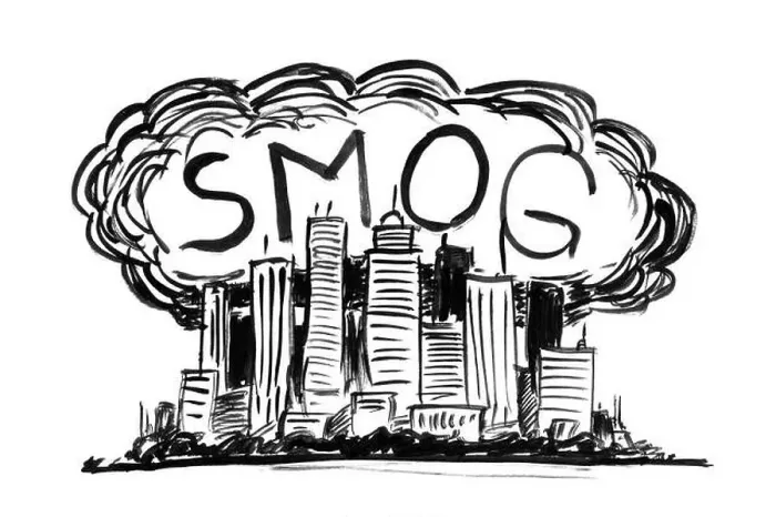 Framed Print : Black Ink Grunge Hand Drawing of City Covered by Smog and Air Pollution Framed Print : Black Ink Grunge Hand Drawing of City Covered by Smog and Air Pollution